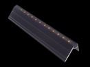 Safestairs b�rnstensgul  LED list med svart h�lje, 12V 1.57 VA /m, 5x8mm kapbar + / - 8 cm
