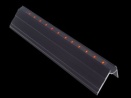 Safestairs r�d LED list med svart h�lje, 12V 1.57 VA /m, 5x8mm kapbar + / - 8 cm