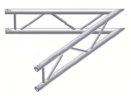 Alur Solutions vertikalt hörn 45º - KN-22 - 2-punktstross - utmärkt tross system för mässmonter applikationer och butiks installationer