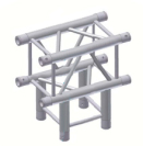 Alur Solutions 3-v�gs T-stycke - KN-22 - 4-punktstross - utm�rkt tross system f�r m�ssmonter applikationer och butiks installationer