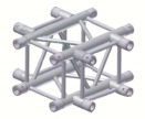 Alur Solutions 4-v�gs Kors - KN-22 - 4-punktstross - utm�rkt tross system f�r m�ssmonter applikationer och butiks installationer