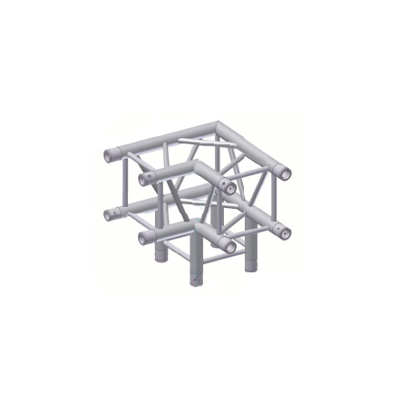 Alur Solutions 3-vägs hörn 90º - KN-22 - 4-punktstross - utmärkt tross system för mässmonter applikationer och butiks installationer